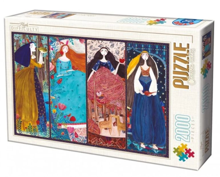 La principessa e il ranocchio,La Bella addormentata, Biancaneve,Mille e una notte -D-Toys - 73860-01 - 2000 pezzi.