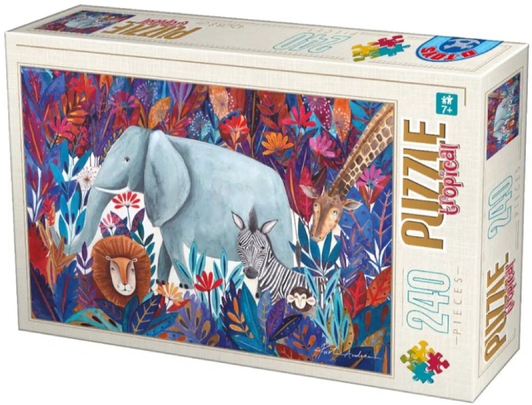 Animali selvaggi- D-Toys - 74430-01 -240 pezzi.