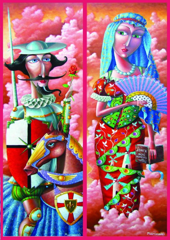 Don Quixote and Dulcinea del Toboso -Gold Puzzle - 61116 - 2 x 1000 pezzi.