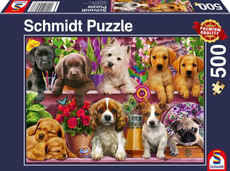 Puppies on the shelf- Schmidt - 58973- 500 pezzi .