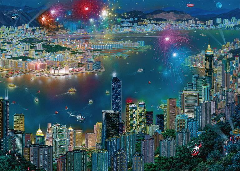 Fireworks over Hong Kong - 59650 - 1000 pz