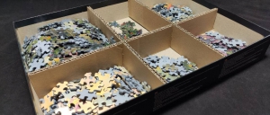 Organizer con la scatola dei puzzle